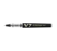 Pilot V7 Hi-Tecpoint 108100101 - Bolígrafo recargable (10 unidades, tamaño mediano), color negro