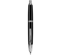 PILOT Vanishing Point Collection Refillable & Retractable Fountain Pen Black Barrel with Rhodium Accents Blue Ink Medium Nib (60242)