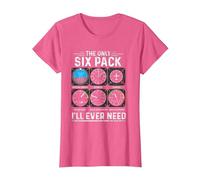 Piloto de avión The Only Six Pack Ever Need Student Pilot Camiseta, Mujer, Rosa Jaspeado, 3XL