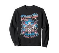 Piloto de cuadricóptero Vintage Drone Life Born to Fly Sudadera