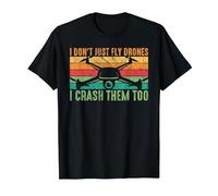 Piloto de Drones No sólo Vuelo Drones, también los estrello Camiseta, Hombre, Negro, 4XL