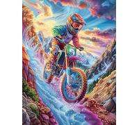 Piloto de Motocross en Pista de Tierra Puzzle 300 Piezas Colorido Cartón Mitos fantásticos Rompecabezas Familiar para Toda La Familia Juguete Educativo 3D Maquetas Construir 300 PCS