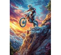 Piloto de Motocross Saltando sobre un cañón Puzzle 1000 Piezas Cartón con Papel Toda La Familia Vida Silvestre y Mascotas Tiempo Libre En Casa Más Vendido Regalo Original 1000 PCS