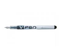 Piloto de tinta negra/barril blanco Vpen Pluma estilográfica descartable [Pack de 12]