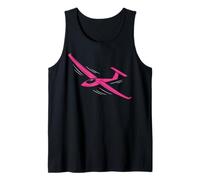 Piloto de Vuelo silencioso de Pink Glider, Amante de los Aviones, Chicas Camiseta sin Mangas