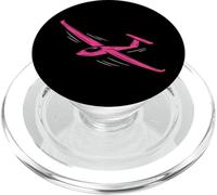 Piloto de Vuelo silencioso de Pink Glider, Amante de los Aviones, Chicas PopSockets PopGrip para MagSafe
