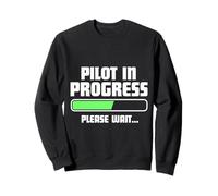 Piloto en progreso Piloto divertido Aviación Cita Piloto de línea aérea Sudadera