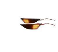 Piloto lateral Luces De Señal De Giro Dinámicas Intermitente Secuencial Luz Repetidora Compatible Con Porsche Para Boxster(Black)