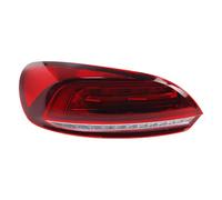 piloto luz Trasero Accesorios para Coche para VW para Scirocco 2009, 2010, 2011, -2014 Luces Traseras LED Completas Lámpara Trasera Plug and Play Luces de traseras(Red)
