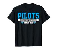 Piloto mirando hacia abajo a la gente desde 1903 Divertido chiste piloto Camiseta