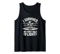 Piloto Novato Aviacion My First Solo Flight Vuelo En Camiseta sin Mangas