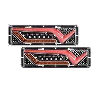 Piloto posterior 2 piezas luces traseras remolques coches, luces traseras LED coches, luces traseras señales giro, luces traseras camiones y autobuses, piezas luces traseras 12V/24V Faros Traseros(A,1