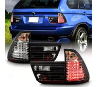 Piloto Posterior Para BMW Para X5 E53 1999-2002 Luces Freno LED Reacondicionadas Conjunto De Traseras Servicio Luz Marcha Atrás Faro trasero LED(Pair of BLACK)
