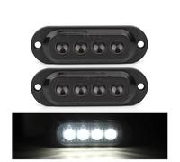 Piloto Posterior Para Coche Autobús SUV Camión Remolque RV 12V 24V Camión Luz de posición lateral Advertencia Luces traseras LED Indicador de luz de posición lateral Luz Trasera Coche(2pcs 4led White)