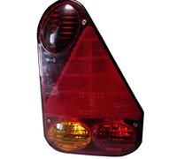 Piloto posterior triangular derecho para remolque. Medidas: 219x146mm. Funciones: posición, stop, dirección y triángulo reflectante (para remolque Comanche Sprint Motos y Quads)