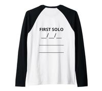 Piloto Privado de la Escuela de Vuelo en Solitario Camiseta Manga Raglan