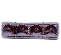 Piloto trasero 2 Luces Traseras LED 30 Cm 12-24 V Para Camión Remolque Caravana Tractor Freno Indicador Señal Luces Traseras(2Piece J)