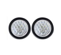PILOTO Trasero 2 Luces Traseras Redondas 24 V Y 24 LED para Coche, Reflectores para Camión, Remolque, ATV, RV Y Autobús Luces traseras(2piece White)