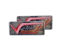 Piloto trasero 2 Uds 12/24V Luz Trasera De Camión Dinámica Señal De Giro Luces De Freno Traseras Lámpara De Señal De Marcha Atrás Remolque Camión Autobús Camper Caravana