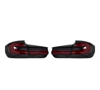 Piloto trasero coche Compatible Con BMW Para Serie 3 F30 F35 T Luces Traseras 2013-2018 Luz Trasera Dinámica Direccional Para Coche Conjunto(Black red)