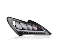 Piloto Trasero Coche para Hyundai para Genesis para Coupe 2010-2016 Luces De Coche Lámpara Trasera Resaltado DRL Luz Trasera LED Dinámica Herramienta Señal Giro 2 Uds Luz Trasera Coche(Negro)