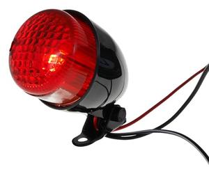 Piloto trasero/freno mini negro homologado compatible con chopper, moto custom