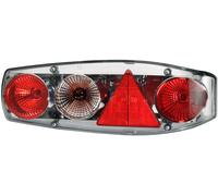Piloto trasero hella caraluna ii 10 uds. con intermitente / luz antiniebla trasera / piloto trasero / reflector / luz de freno para remolque izquierda