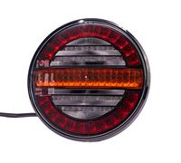 Piloto trasero LED, 3 funciones,12/24 V,redondo,universal,longitud de cable 1 m