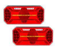 PILOTO TRASERO LED NEÓN 6 FUNCIONES INTERMITENTES DINAMICOS CON LUZ DE MATRICULA PARA CAMION REMOLQUE 12V 24V HOMOLOGADOS (Lado Izquierdo)