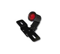 SHIN YO LED luz trasera OLD SCHOOL TYP3, vidrio negro, rojo, con soporte de matrícula, negro