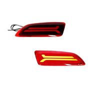 PILOTO TRASERO Luces Reflectoras LED Rojas Para Parachoques De Coche Para Toyota Para Corolla Luz Antiniebla Trasera Y Luz Giro Secuencial Piloto posterior(Red Lens)