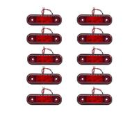 Piloto Trasero Luz Advertencia 12 V Y 24 3 LED Marcador Lateral Ovalada Gálibo Naranja Blanca Roja, Para Remolque Camión Caravana Faros traseros(10x red)