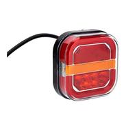 Piloto trasero Luz Trasera LED Cuadrada Guía Luz 2 Piezas Para Remolque Luz De Matrícula Luz Trasera Para Camión Luces Traseras