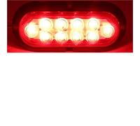 Piloto Trasero Para 2 Luces Traseras 12 V 10 LED Ámbar Y Rojas Para Remolque Camión Caravana Luz Freno Advertencia Para Camioneta Faro Trasero Repuesto(Red)