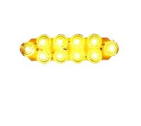 Piloto Trasero Para 2 Luces Traseras 12 V 10 LED Ámbar Y Rojas Para Remolque Camión Caravana Luz Freno Advertencia Para Camioneta Faro Trasero Repuesto(Amber)