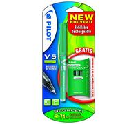 Piloto V5 Cartucho Sistema Tinta Líquida punta redonda 0.5 mm punta Sola Pluma con 3 s - Verde