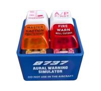 Piloto y equipo de alerta de alerta EGPWS Simulador de sonido de advertencia, llaves de alerta de emergencia de avión, botón de seguridad de la cabina brillante con luz LED brillante, botón de