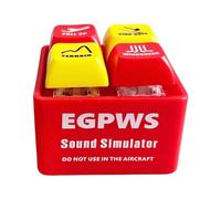 Piloto y Equipo de Alerta de Alerta EGPWS Simulador de Sonido de Advertencia, Llaves de Alerta de Emergencia de avión, botón de Seguridad de la Cabina Brillante con luz LED Brillante, botón de