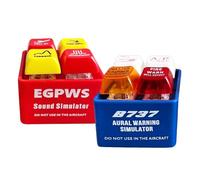 Piloto y equipo EGPWS Simulator Keychain | B737 Alerta del teclado juguete Fildget | LED EGPWS/B737 inquietos clicker relieves estrés juguetes | Sonido teclados dedo llavero para regalo aviación