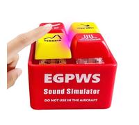 Piloto y equipo EGPWS Simulator Keychain | B737 Alerta del teclado juguete Fildget | LED EGPWS/B737 inquietos clicker relieves estrés juguetes | Sonido teclados dedo llavero para regalo aviación