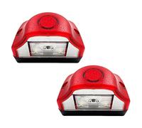 PILOTOS LED LUZ MATRICULA DOS FUNCIONES CON LUZ DE PSOCION ROJA CAMION REMOLQUE HOMOLOGADOS 12V 24V PACK 2 UNIDADES