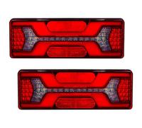 PILOTOS LED NEÓN TRASEROS CINCO FUNCIONES INTERMITENTES DINÁMICOS PARA CON TRIANGULOS PARA REMOLQUE 12V 24V 2 UNIDADES