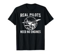 Pilotos Reales Vuelan Sin Motor Humor Vuelo Puro Camiseta