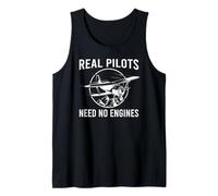 Pilotos Reales Vuelan Sin Motor Humor Vuelo Puro Camiseta sin Mangas