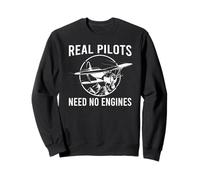 Pilotos Reales Vuelan Sin Motor Humor Vuelo Puro Sudadera