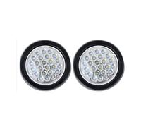 Pilotos Traseros Remolque 2 Luces LED Traseras Redondas 24 V Y 24 LED Para Coche, Freno, Luz Indicadora Giro Lateral, Reflector Para Camión, Remolque, ATV, RV Y Autobús. Luz Trasera del Coche(2PCS Whi