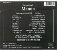 Pilou, Alfredo Kraus, Holloway, Toz - Manon