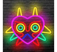 PILOYINDE Máscara De Neón Majira Decoración De Pared De Neón Zelda Neón Zelda Adecuado Para Decoración De Habitación Para Fanáticos Del Juego Zelda