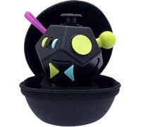 PILPOC Cubo Antiestrés Fidget Cube Dodecaedro - Juguetes Sensoriales Adultos y Niños - Juguetes Antiestrés para Ansiedad, TDAH, Autismo - Fidget Toy Concentración y Relajación [Negro y Multicolor]