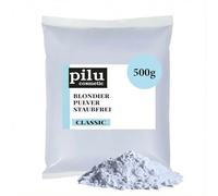 pilu cosmetic Polvo de blanqueamiento 12 x 500 g I Polvo de blanqueamiento azul sin polvo en bolsa I Blanqueamiento suave, hasta 7 tonos, blanqueador de cabello con antiamarilleo, Polvo blanqueador